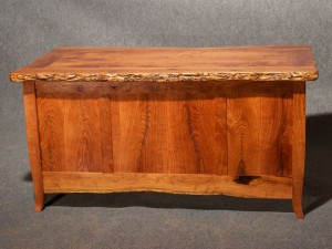 Rustic Mesquite Desk Back View