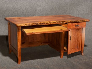 Rustic Mesquite Desk - Open