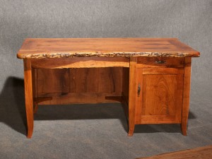 Rustic Mesquite Desk Front View